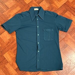 Teal Casual Button Down Shirt